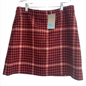 NWT Boden Tweed Houndstooth Mini Skirt, 8P